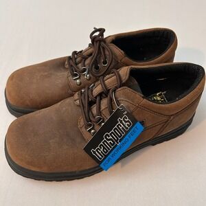 Lehigh‎ Transports Men's Size 11W Brown Leather Work Safety Shoes Comfort NWT